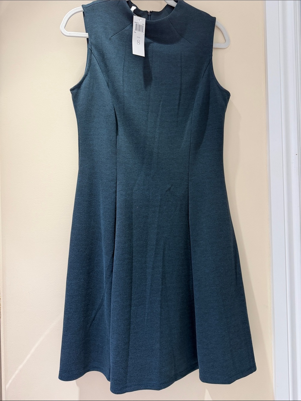 Donna Morgan Sleeveless Fit & Flare Mini Dress Pine Teal Green Size 8 NWT